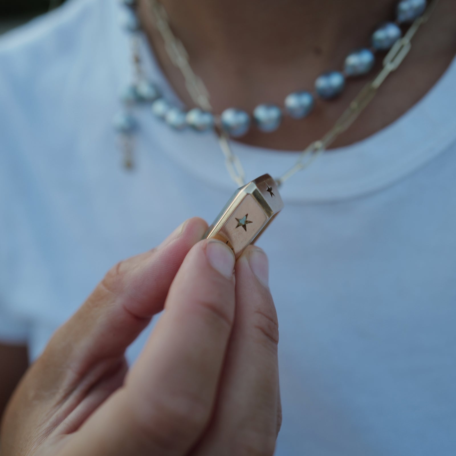 CELINA Gold Aquamarine & Diamond Trace Chain Necklace