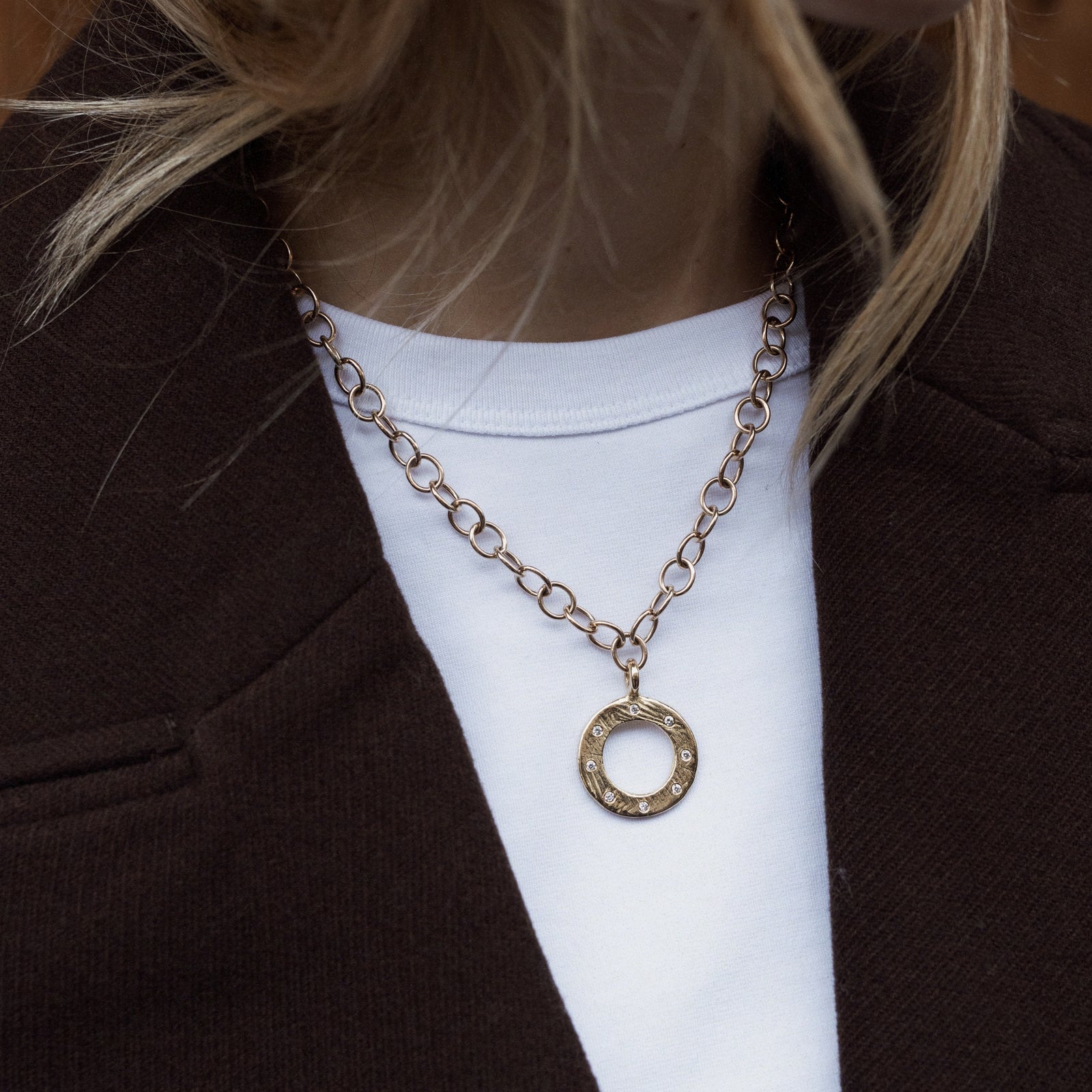 Gold 8 Diamond Luxury Forever Handmade Necklace