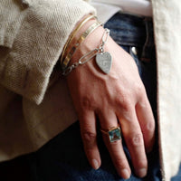Silver 'Love Lights The Way' Heart Token Bracelet