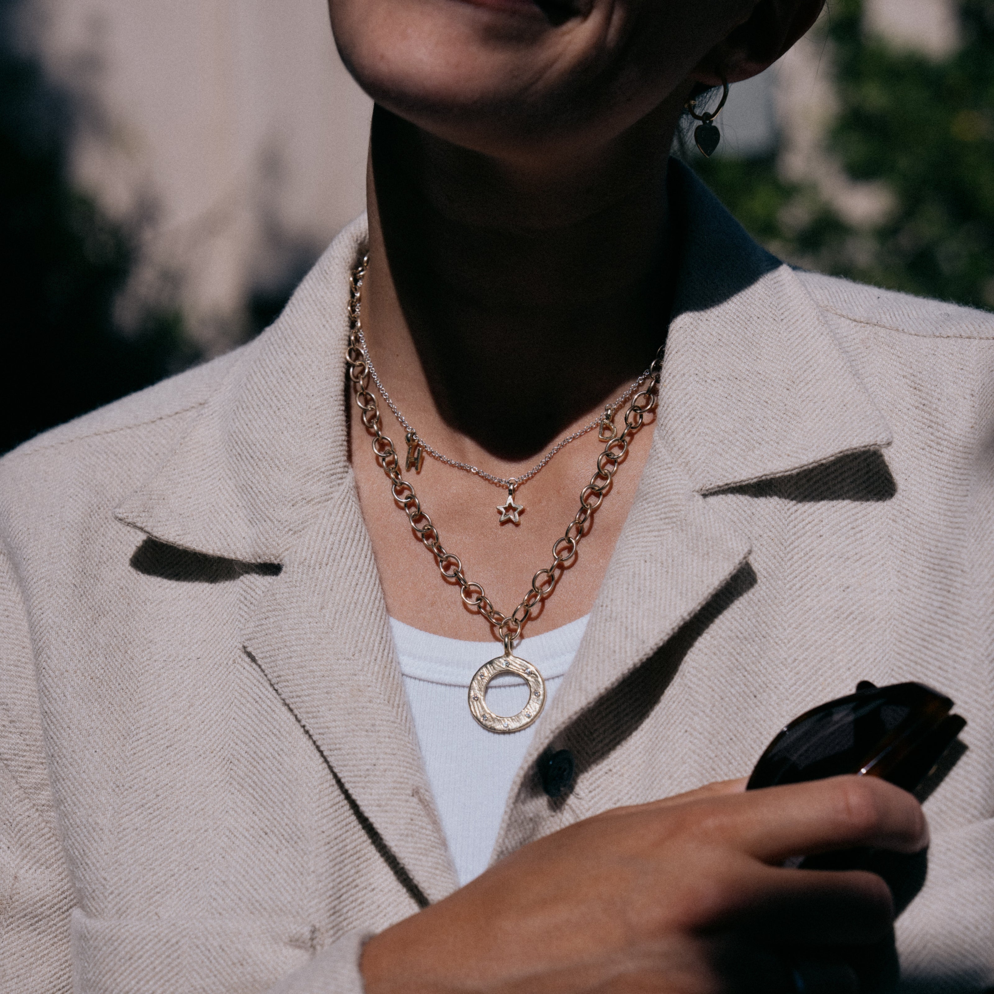 Silver & Gold Fixed Alphabet Necklace