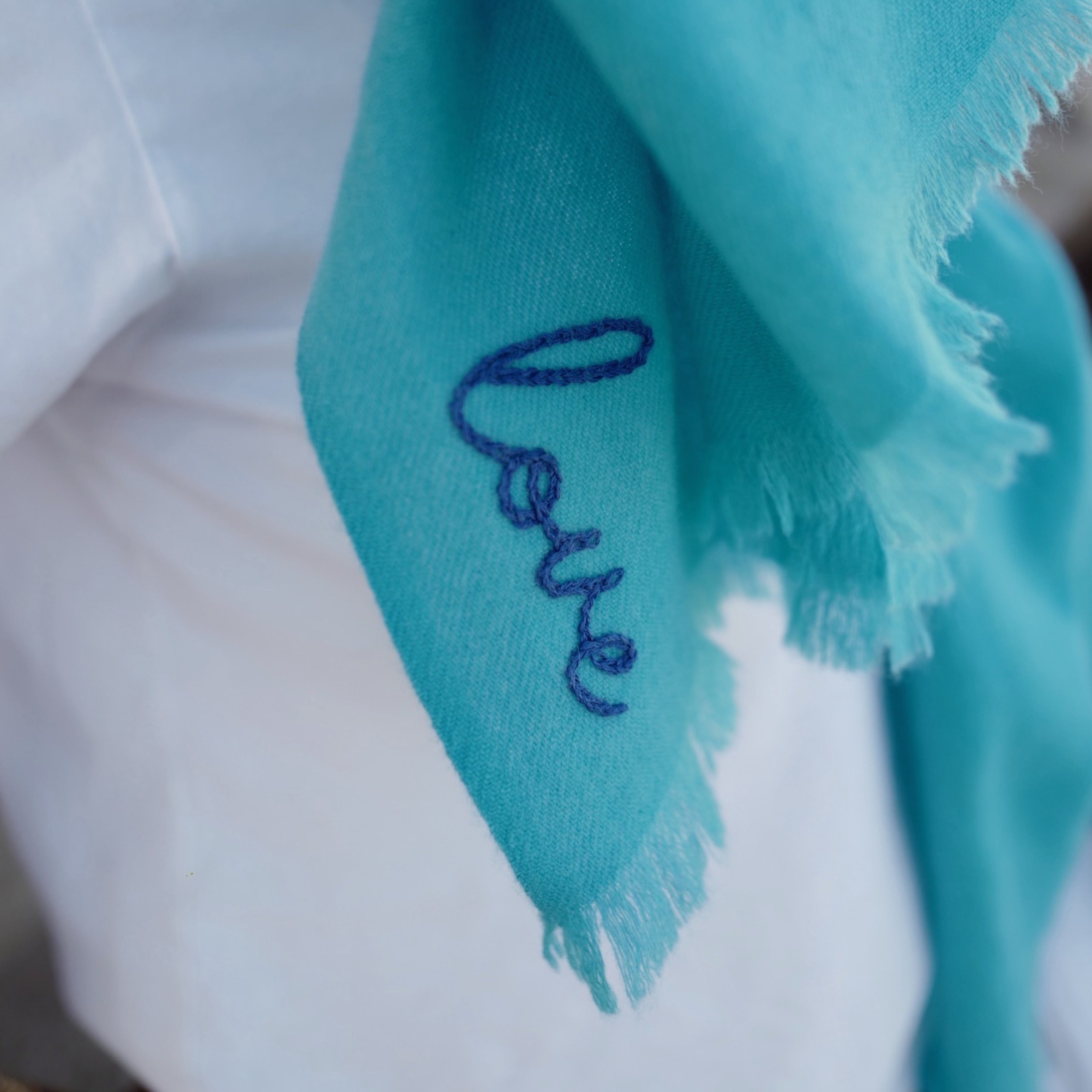 DD Turquoise Cashmere Scarf