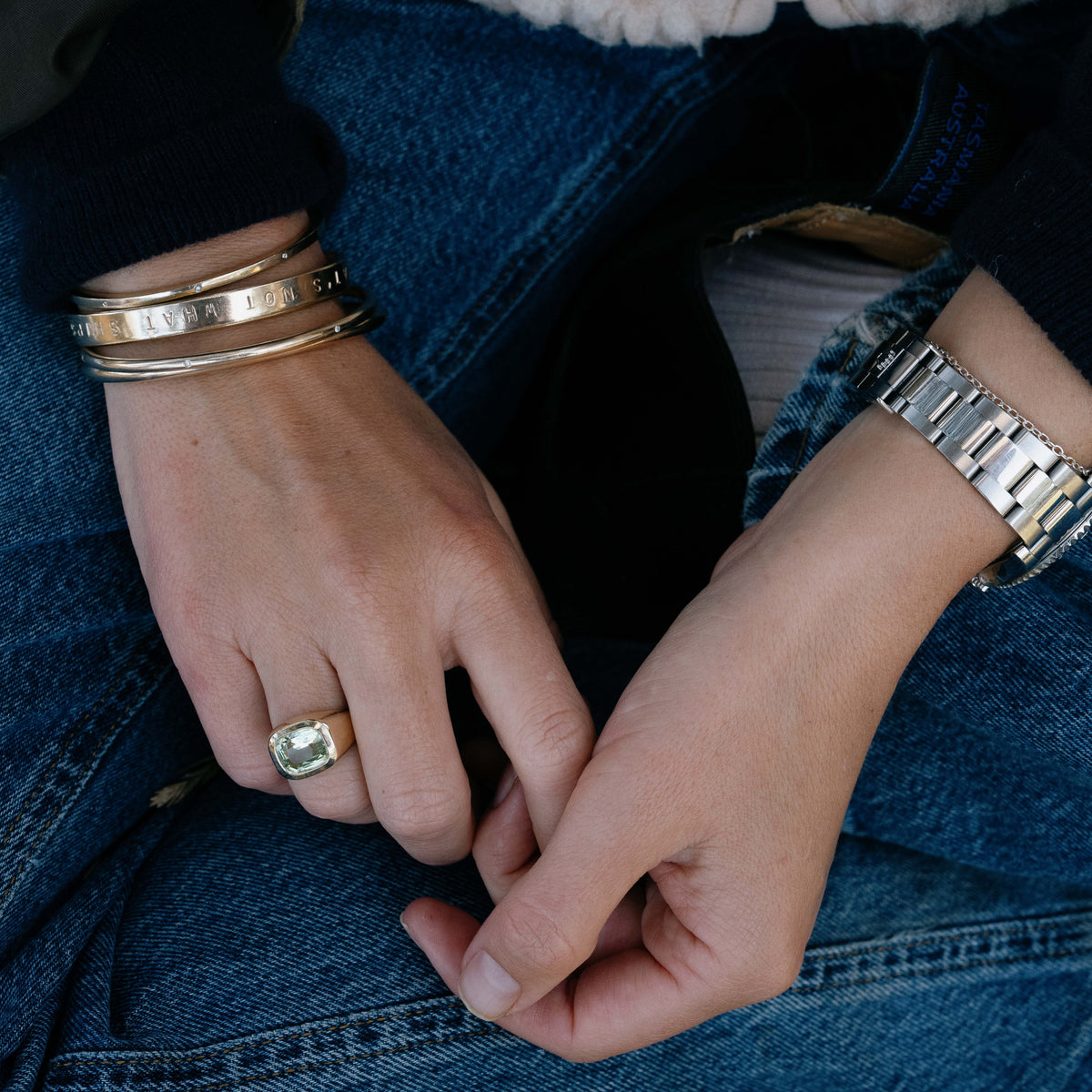 GILDA Gold Green Tourmaline Ring