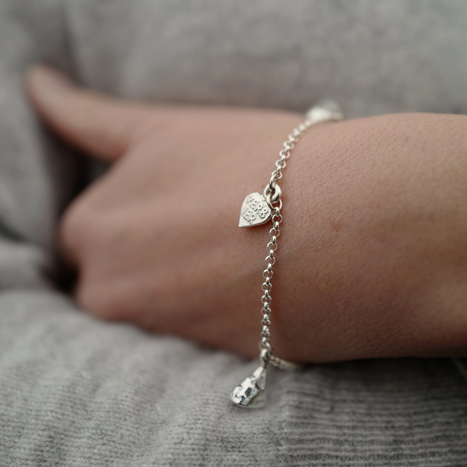 Silver Verbier Charm Bracelet