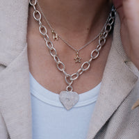 Silver Luxury Keeper's Heart Necklace