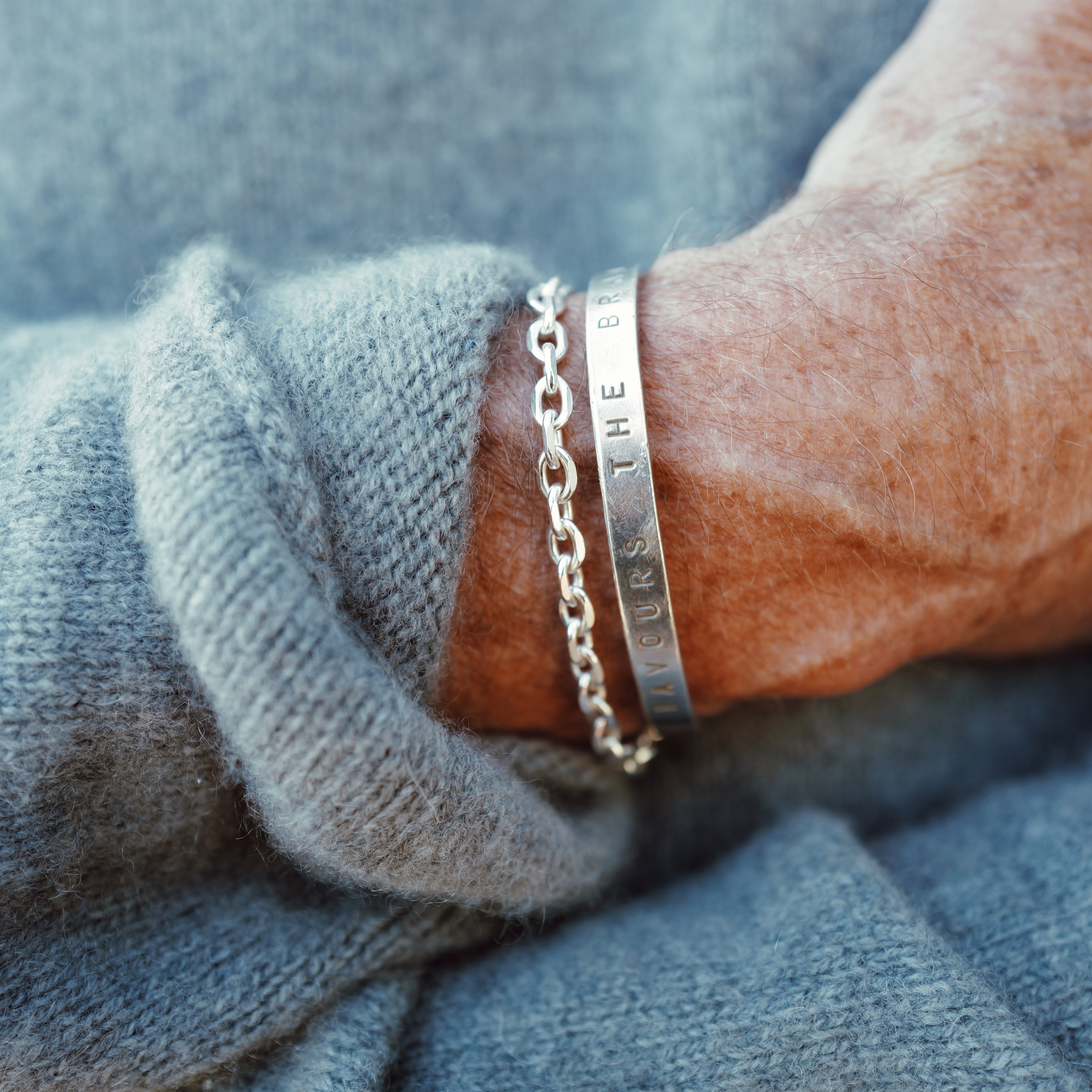 Men's Silver Luxury Signature Bangle – Daniella Draper