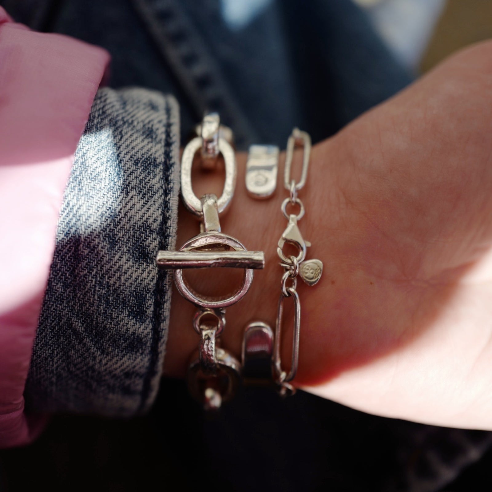 Silver 'I Love You' Love Token Bracelet