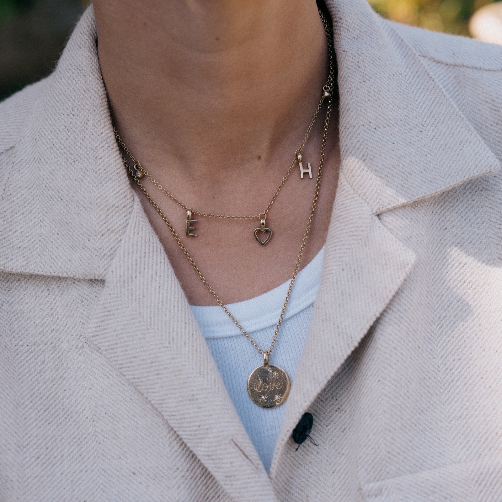 Gold Trio Diamond Midnight Moon Necklace