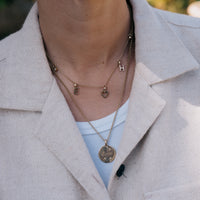 Gold Trio Diamond Midnight Moon Necklace