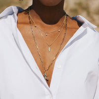 Gold Mini Feather Necklace