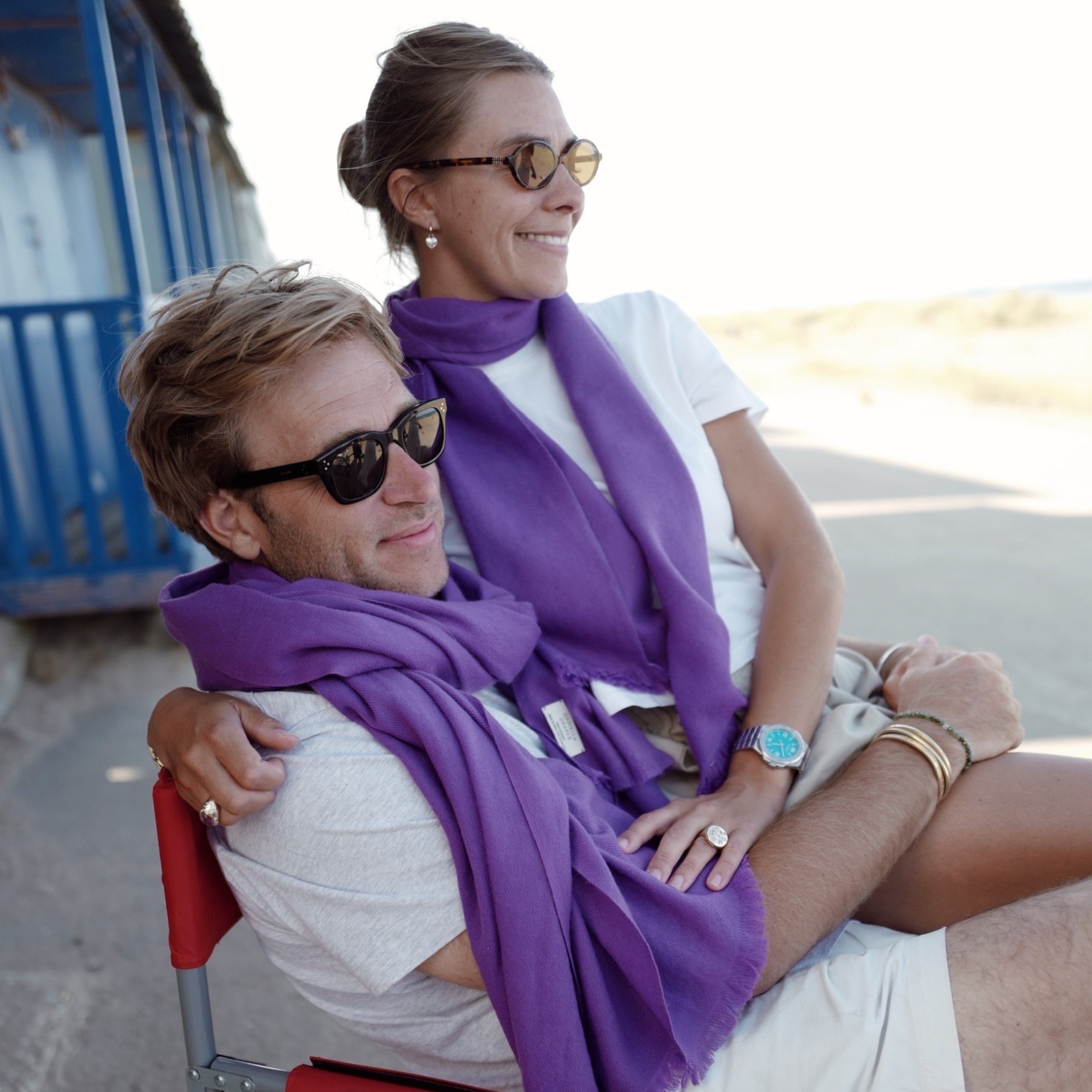 DD Purple Cashmere Scarf