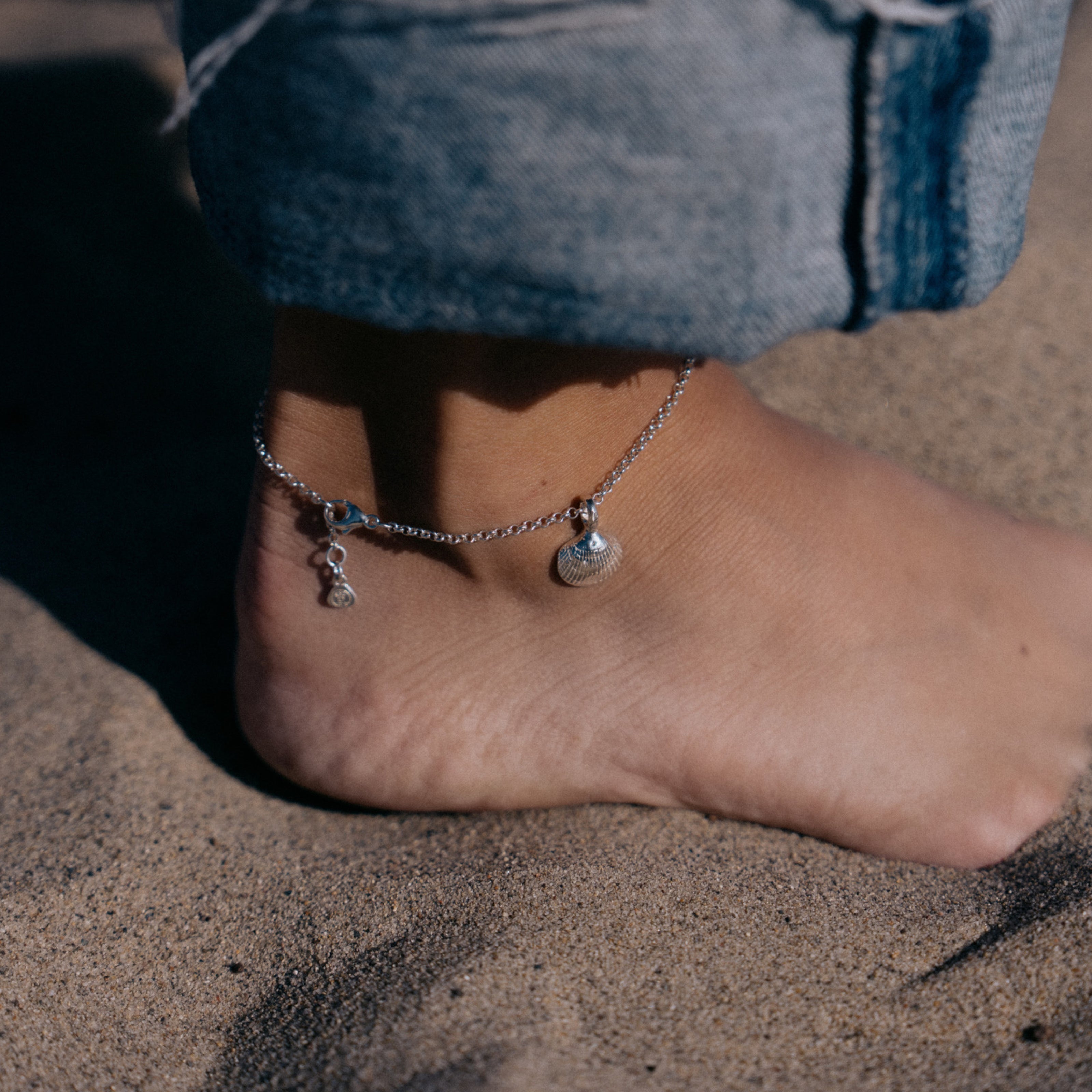 Silver Mini Shell Anklet