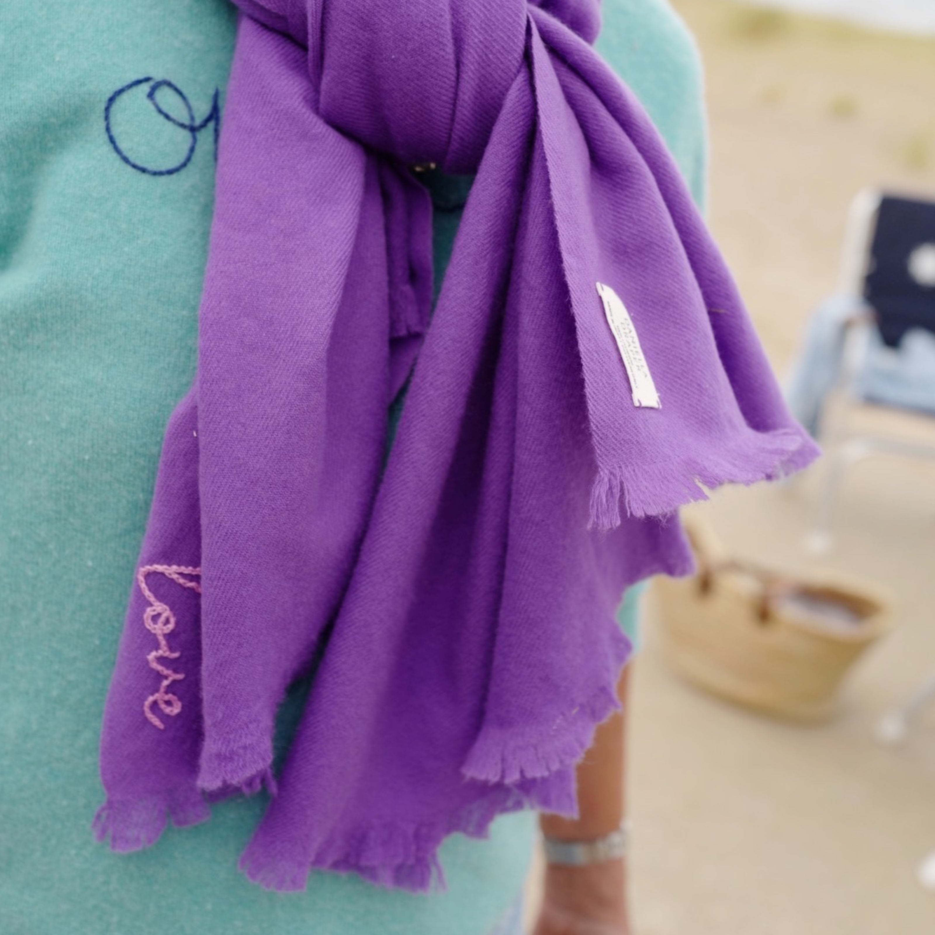 DD Purple Cashmere Scarf