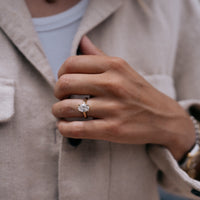 'The Story' 9ct Gold Oval 2ct Lab Grown Diamond Claw Engagement Ring