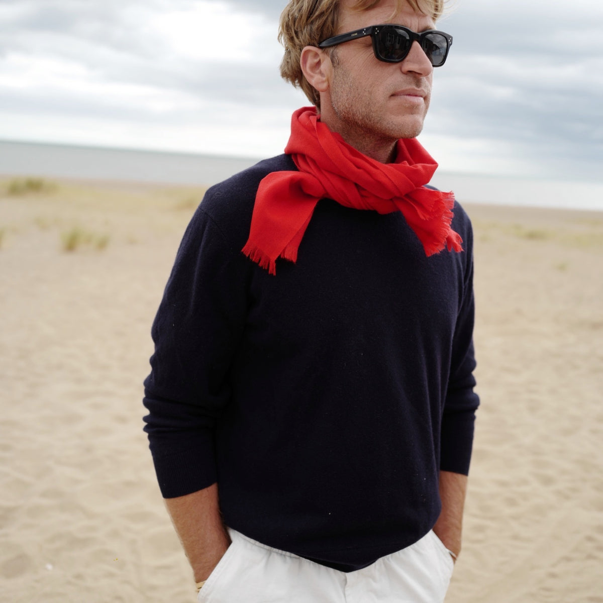 [Men] [modelwears Mini Scarf]