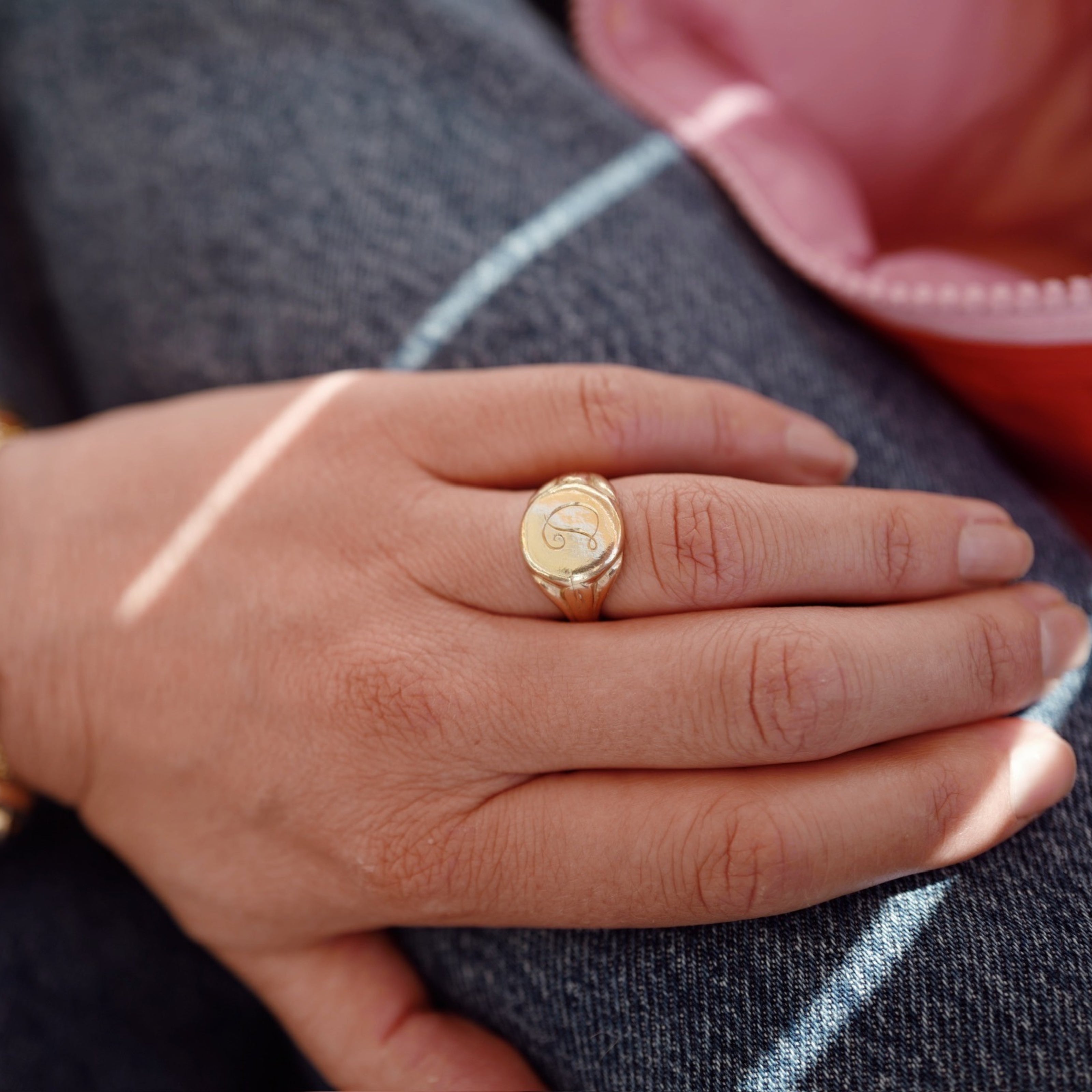 Gold Grandfather Signet Ring