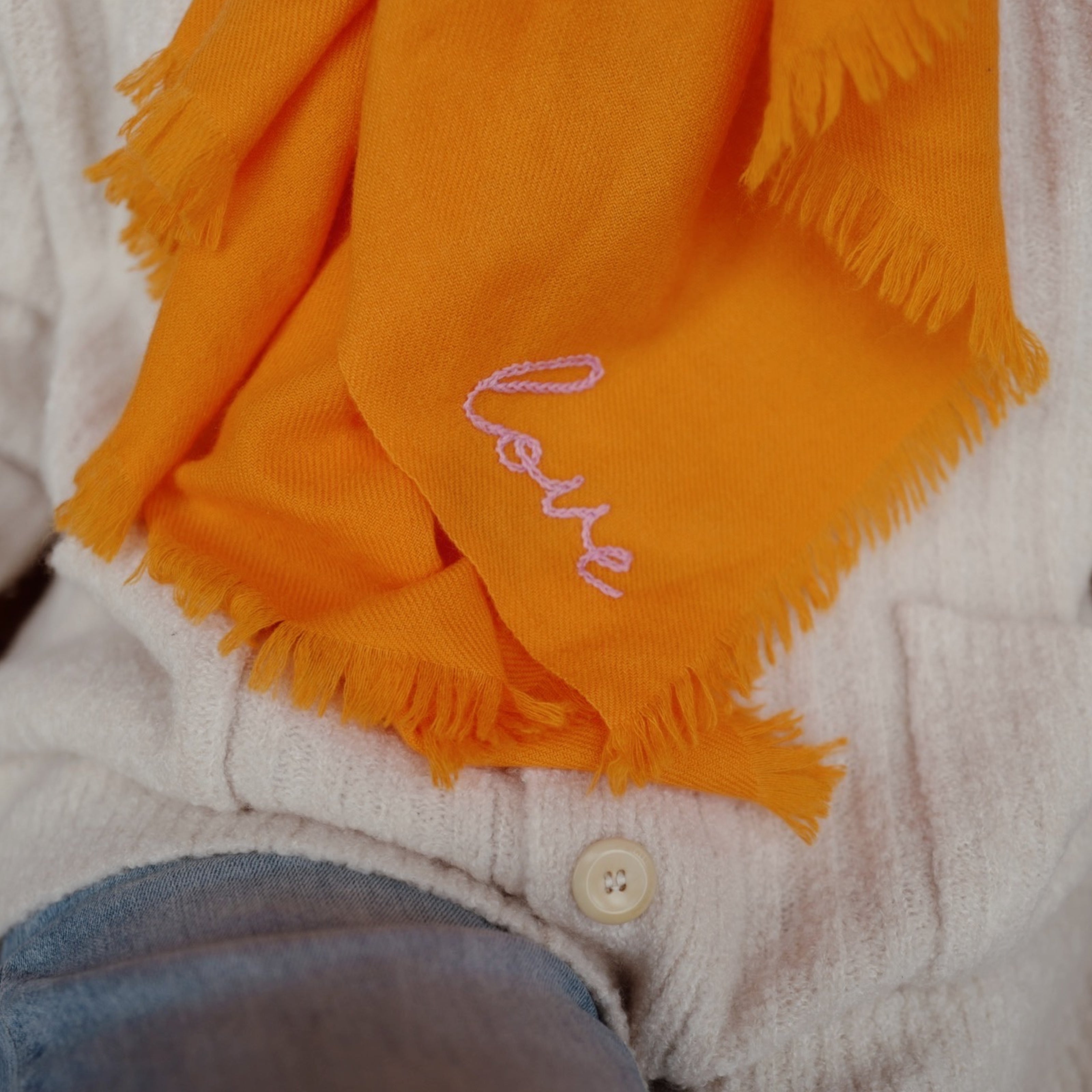DD Orange Cashmere Scarf