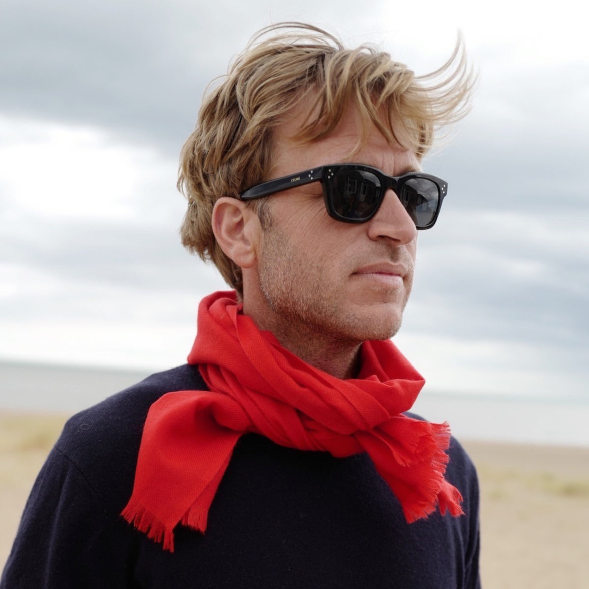 DD Red Cashmere Scarf