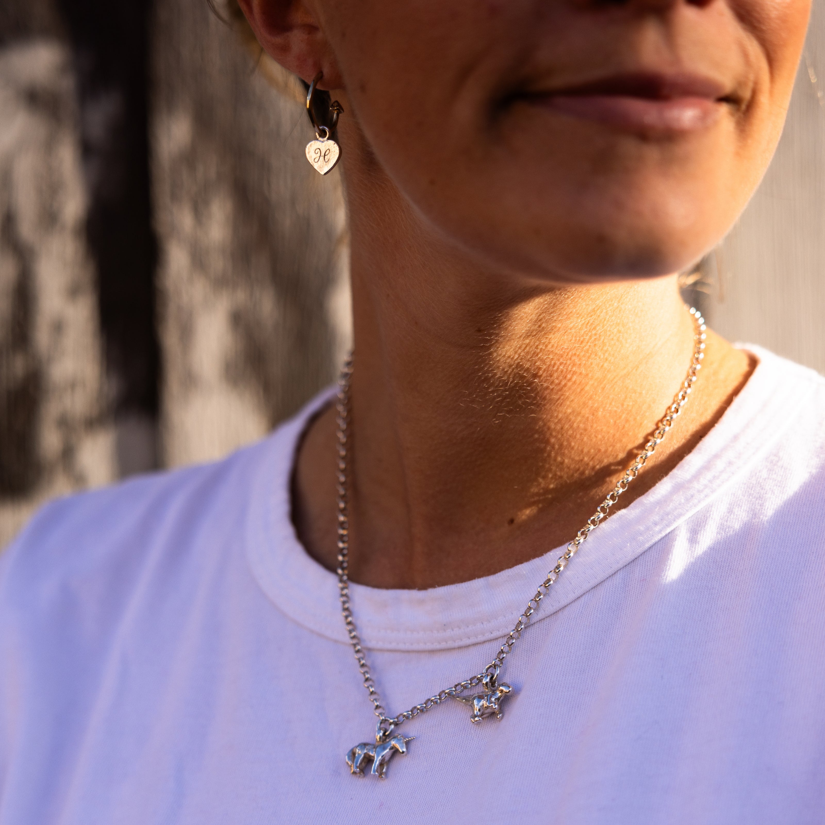 Gold Keeper's Heart Earring Charms