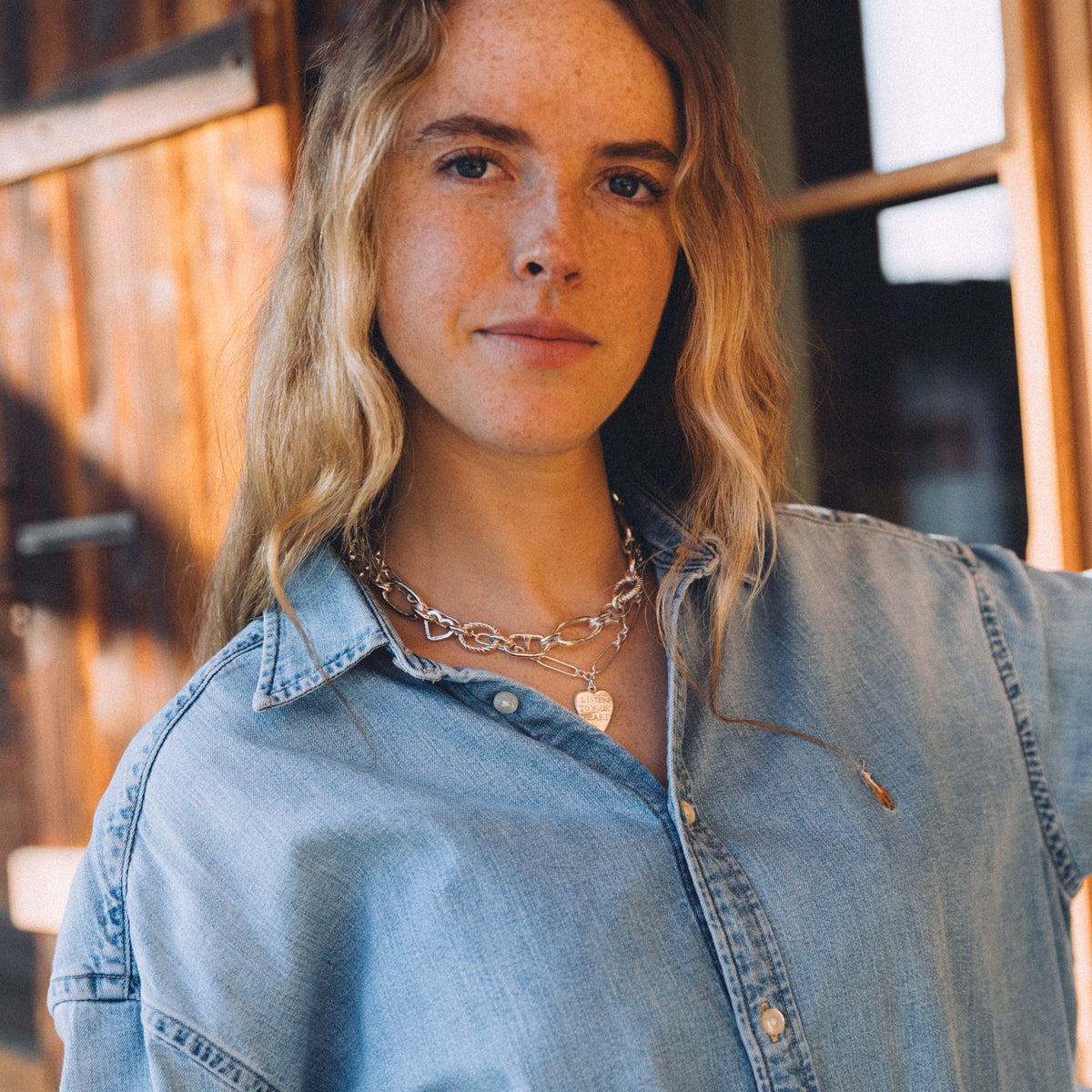 Silver 'Listen To Your Heart' Heart Token Necklace