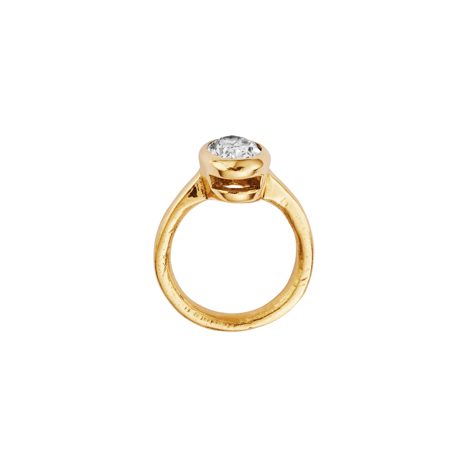 'The Story' 18ct Gold Oval 2ct Lab Grown Diamond Bezel Engagement Ring
