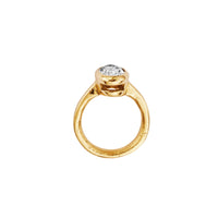 'The Story' 18ct Gold Oval 2ct Lab Grown Diamond Bezel Engagement Ring