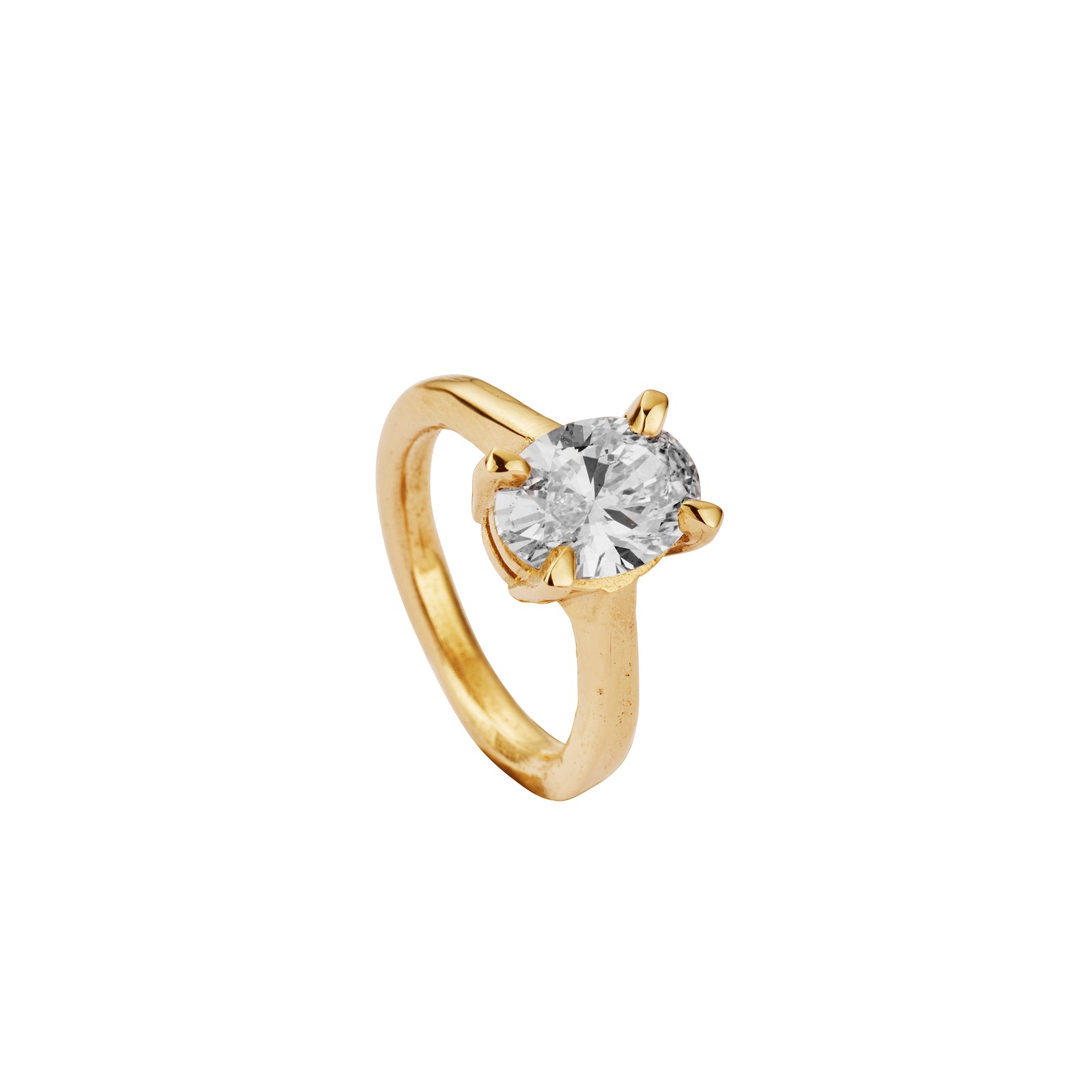 'The Story' 18ct Gold Oval 2ct Lab Grown Diamond Claw Engagement Ring