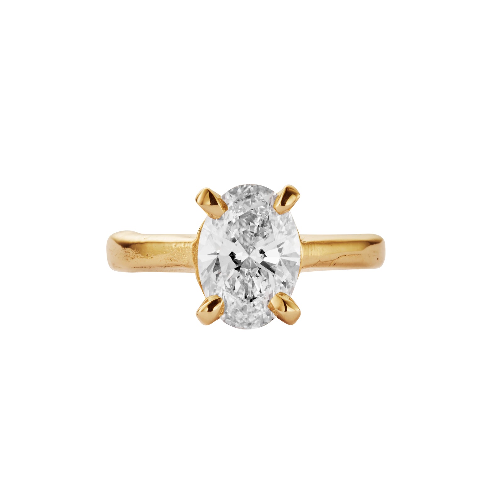 'The Story' 18ct Gold Oval 2ct Lab Grown Diamond Claw Engagement Ring