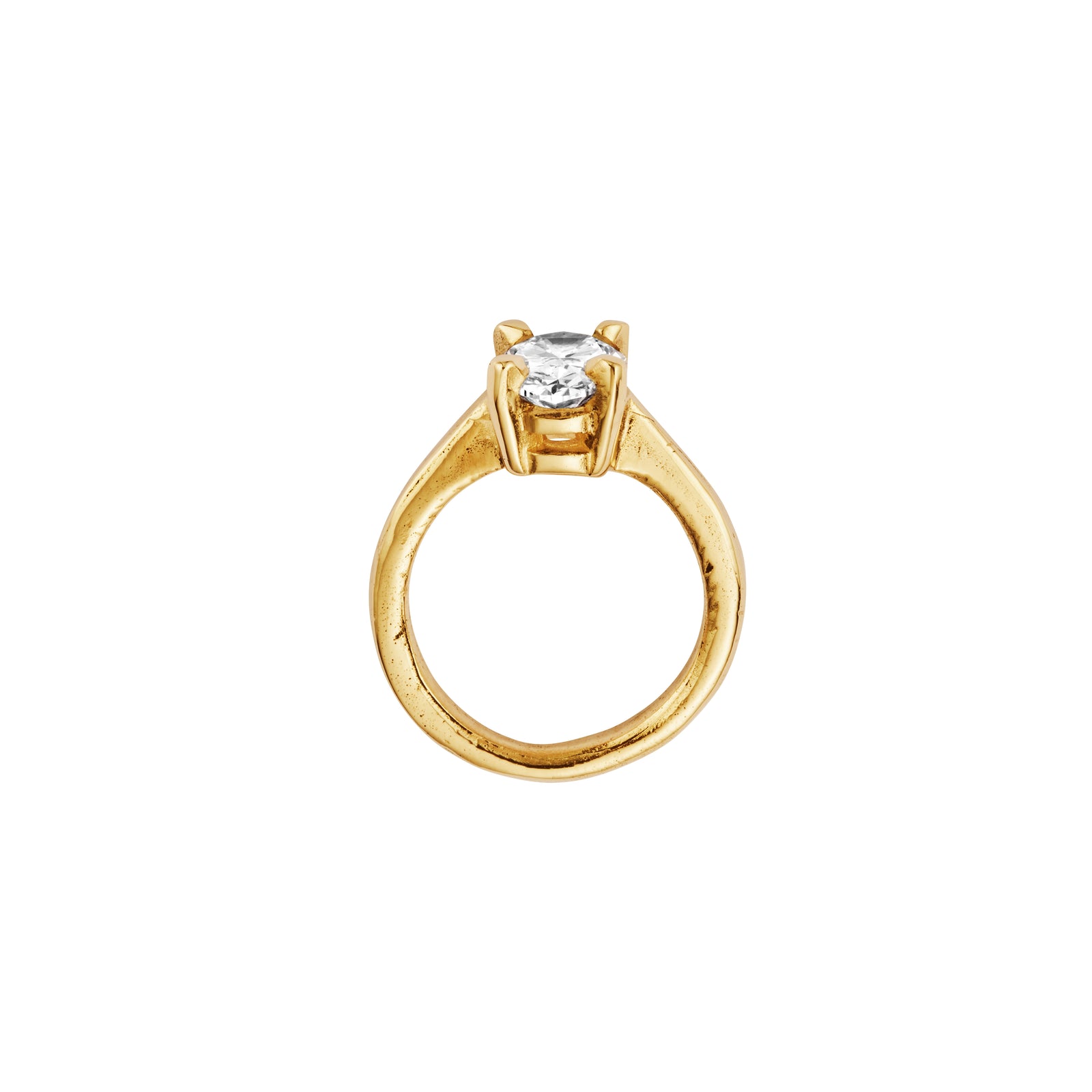 'The Story' 18ct Gold Oval 2ct Lab Grown Diamond Claw Engagement Ring