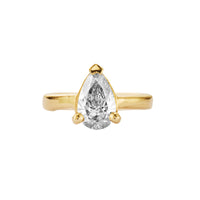 'The Muse' 18ct Gold Pear 2ct Lab Grown Diamond Claw Engagement Ring