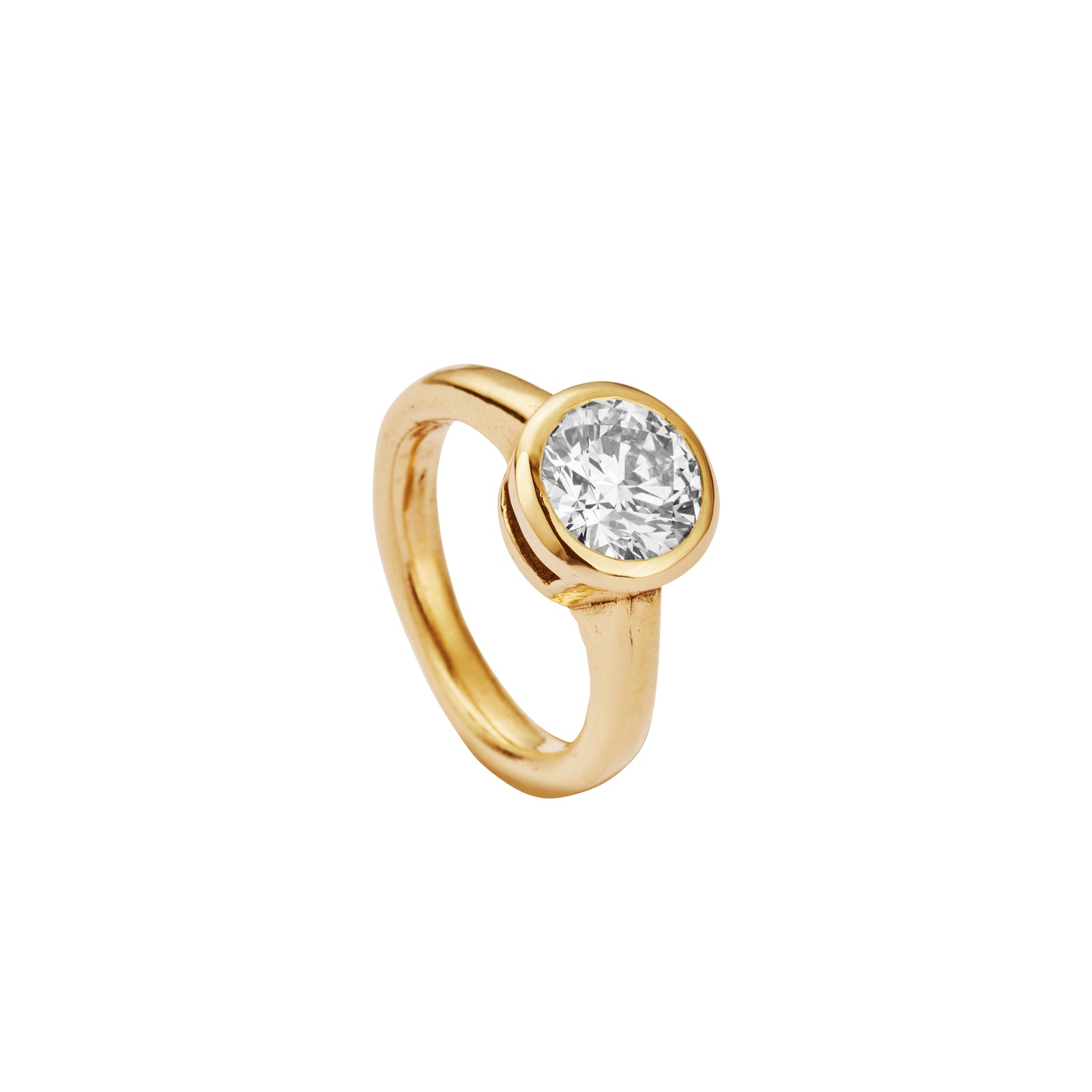 'The Eternity' 18ct Gold Round 2ct Lab Grown Diamond Bezel Engagement Ring