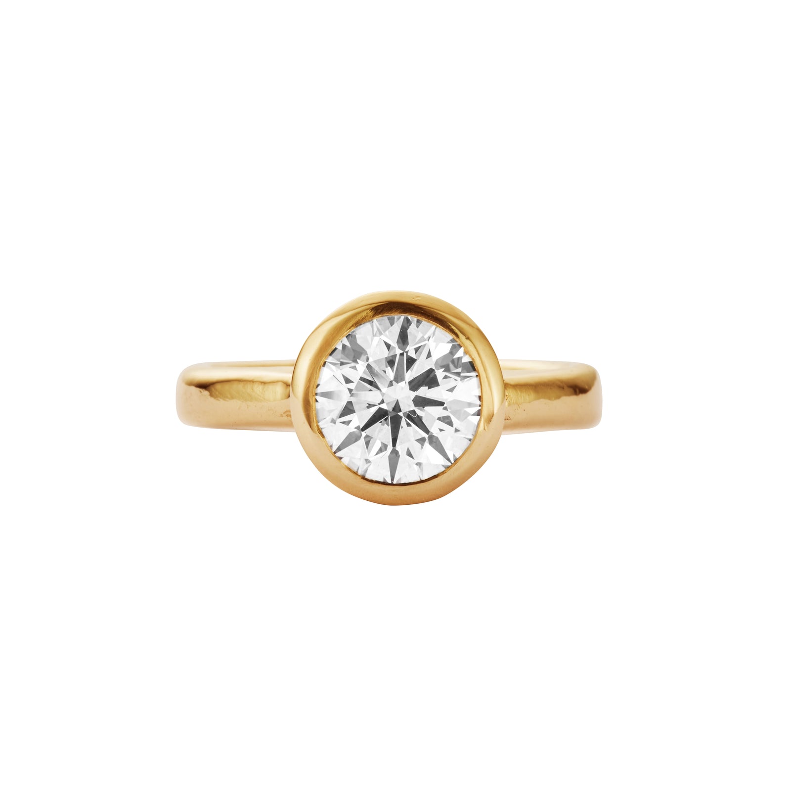 'The Eternity' 18ct Gold Round 2ct Lab Grown Diamond Bezel Engagement Ring