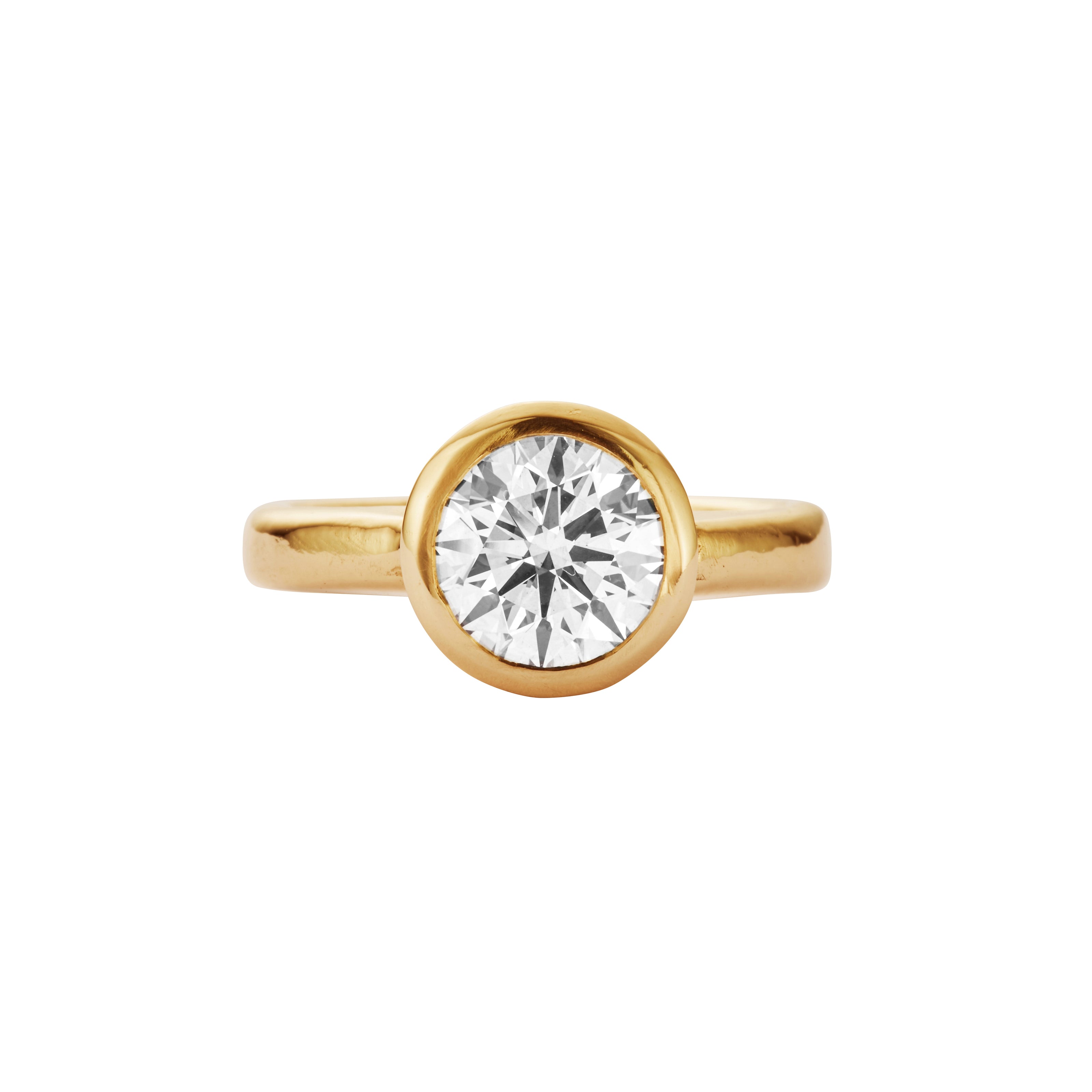 'The Eternity' 18ct Gold Round 2ct Lab Grown Diamond Bezel Engagement Ring