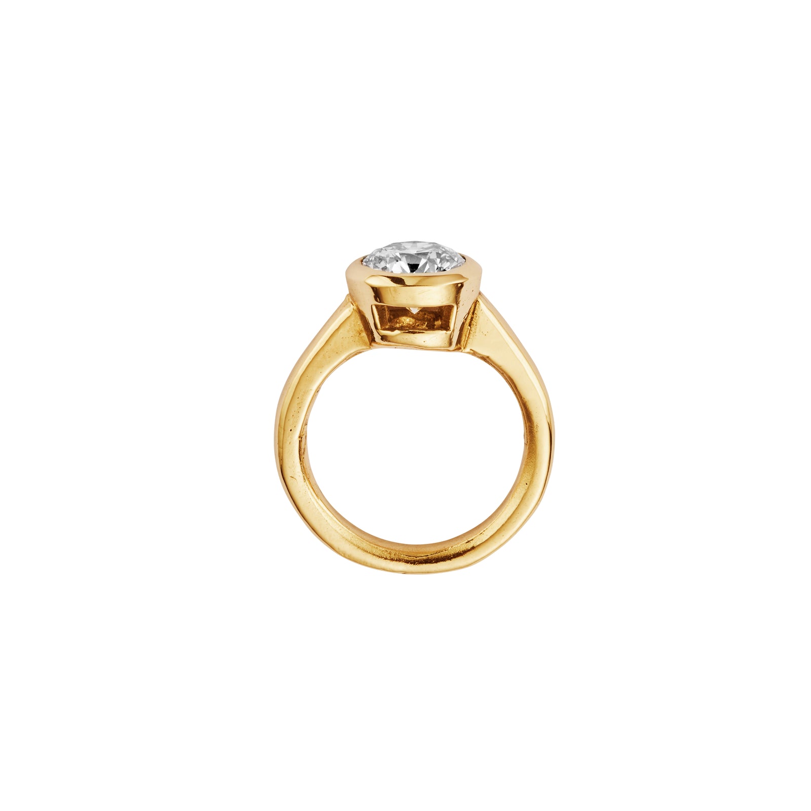 'The Eternity' 18ct Gold Round 2ct Lab Grown Diamond Bezel Engagement Ring