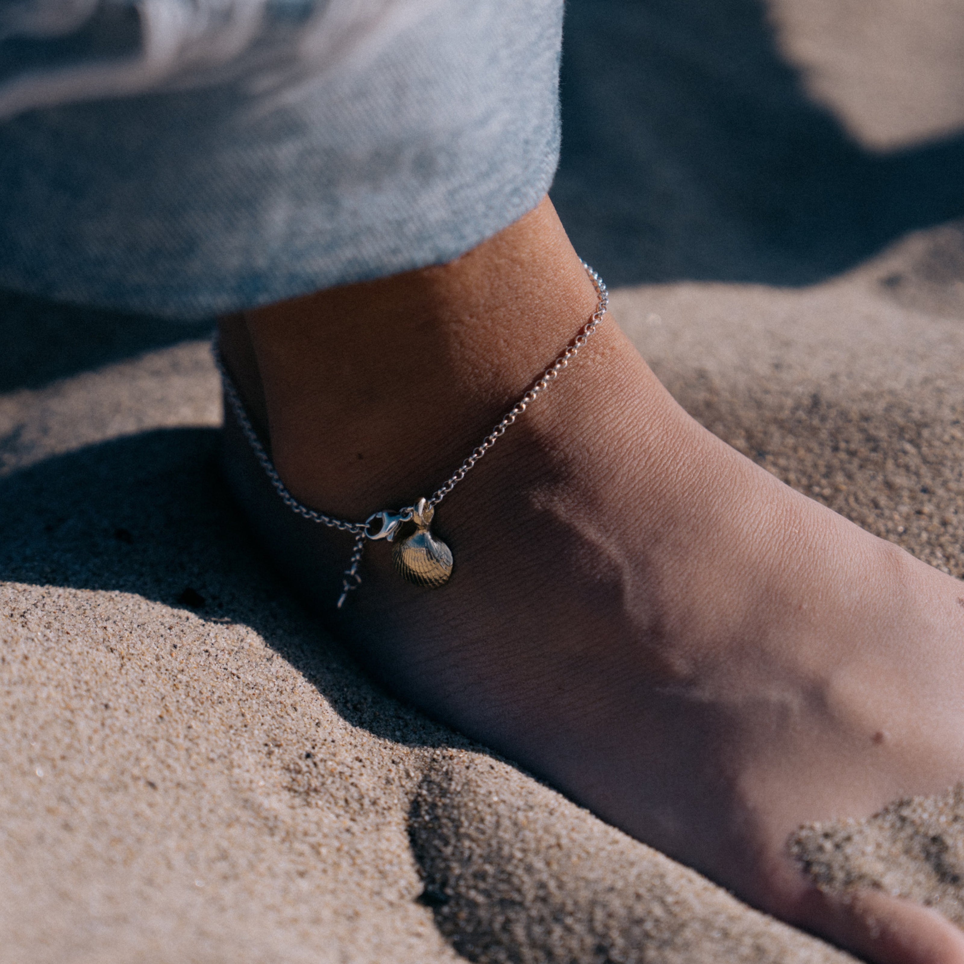 Silver Mini Shell Anklet