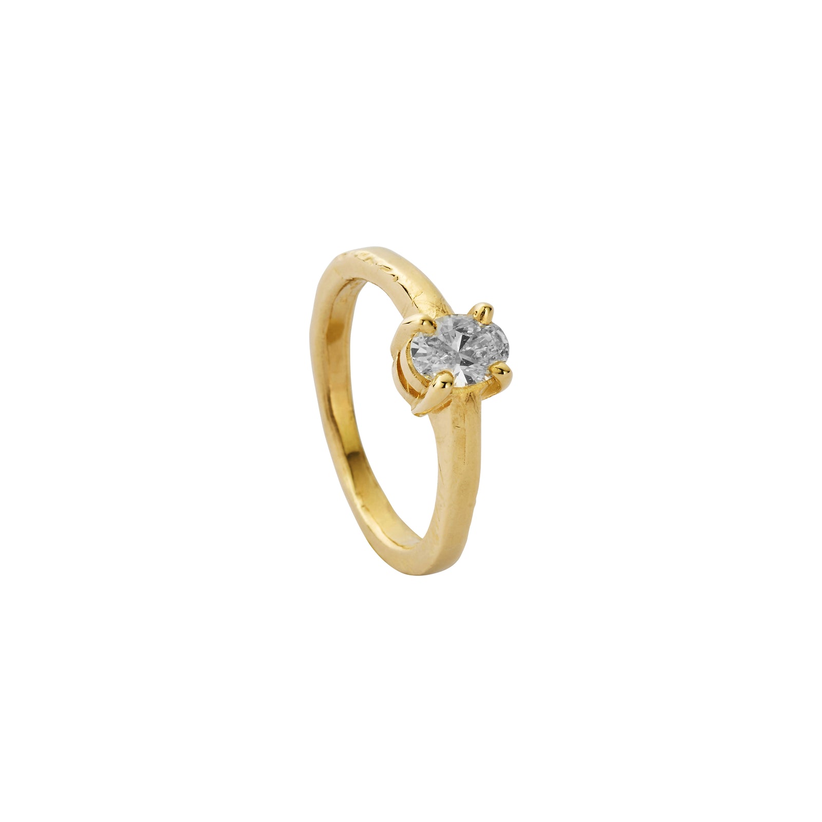 'The Story' 18ct Gold Oval 0.5ct Lab Grown Diamond Claw Engagement Ring