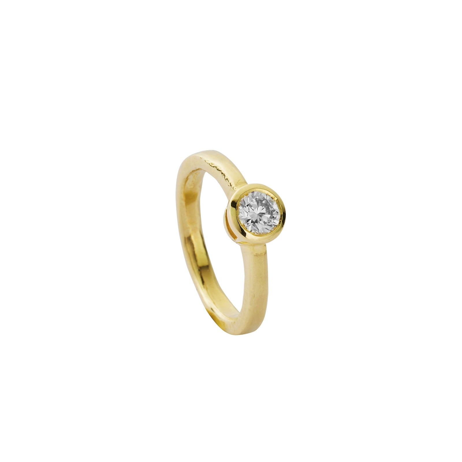 'The Eternity' 18ct Gold Round 0.5ct Lab Grown Diamond Bezel Engagement Ring