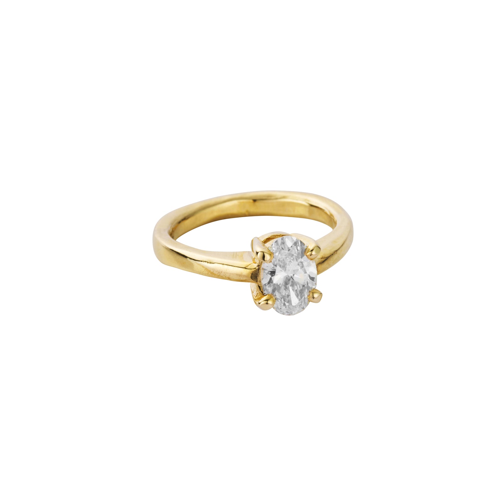 'The Story' 18ct Gold Oval 1ct Lab Grown Diamond Claw Engagement Ring