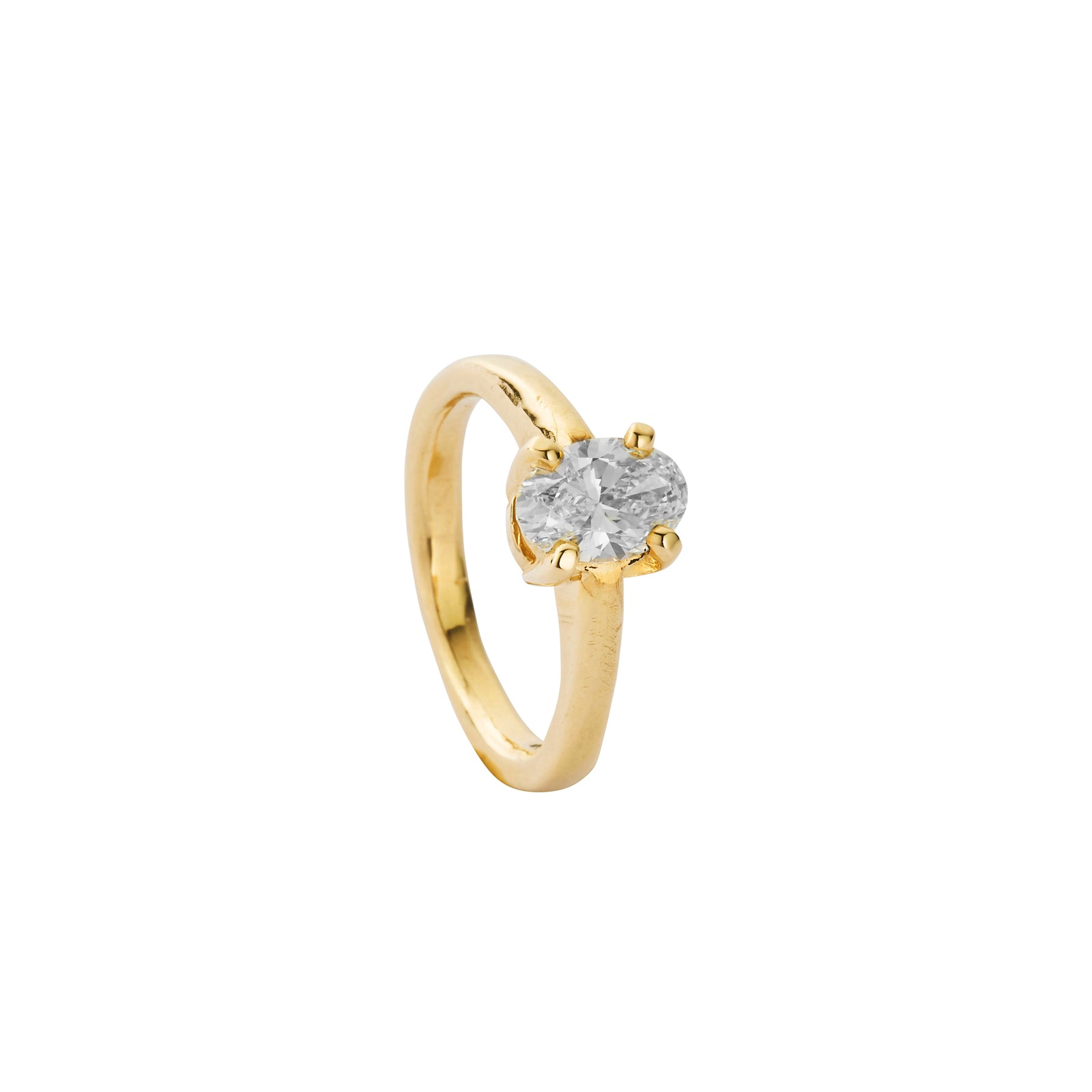 'The Story' 18ct Gold Oval 1ct Natural Diamond Claw Engagement Ring