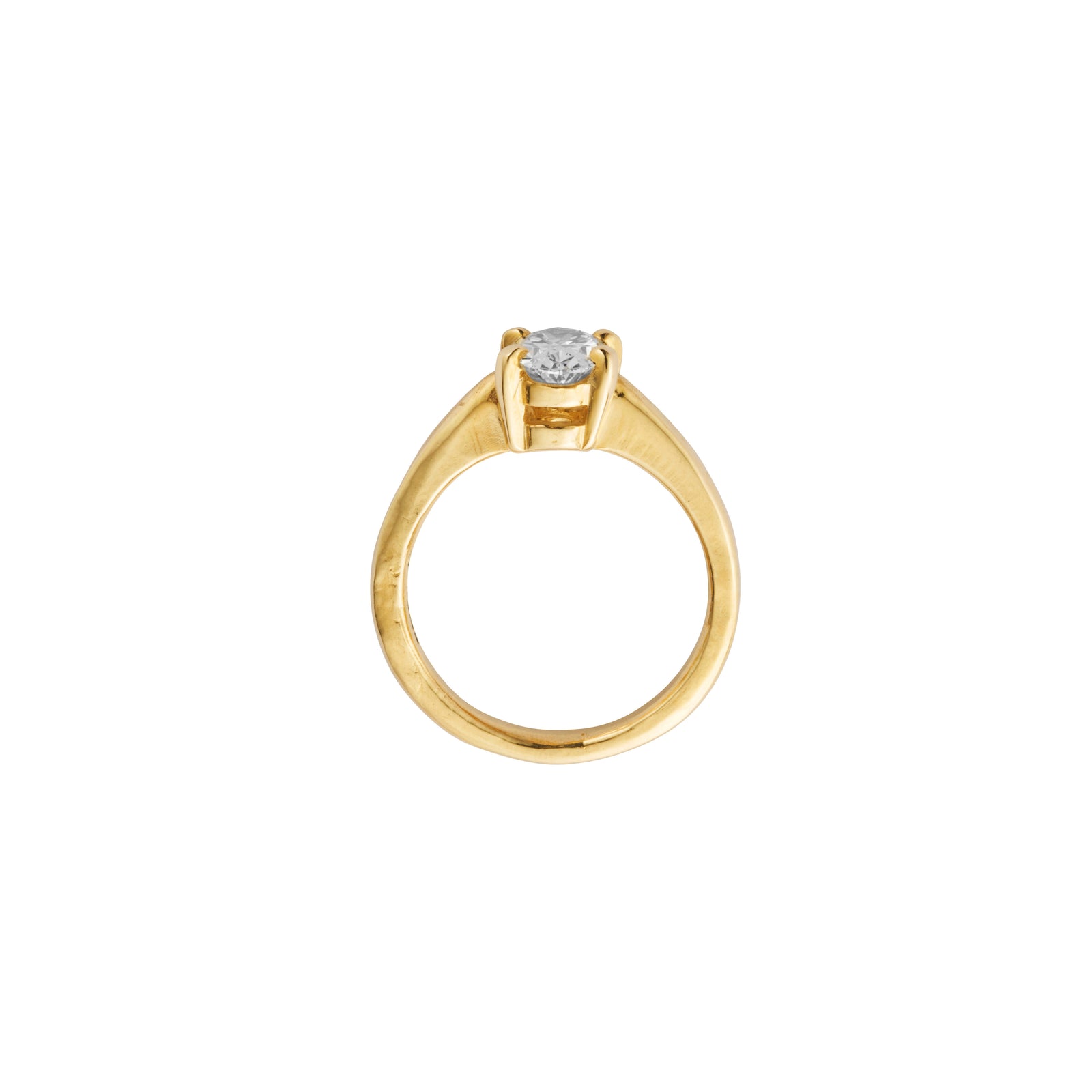 'The Story' 18ct Gold Oval 1ct Natural Diamond Claw Engagement Ring