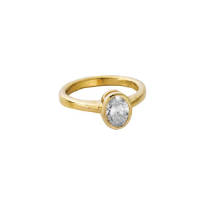 'The Story' 18ct Gold Oval 1ct Lab Grown Diamond Bezel Engagement Ring