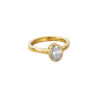 'The Story' 18ct Gold Oval 1ct Lab Grown Diamond Bezel Engagement Ring