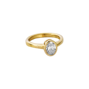 'The Story' 18ct Gold Oval 1ct Natural Diamond Bezel Engagement Ring