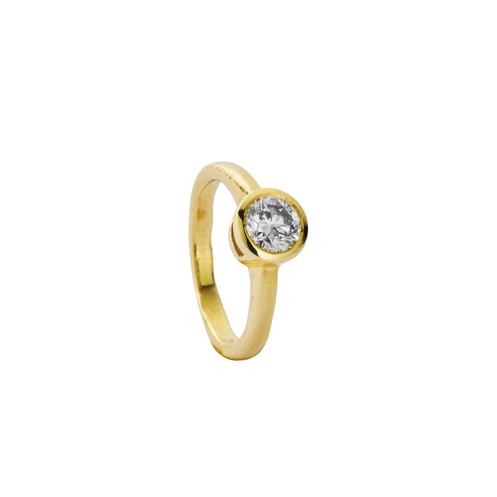 'The Eternity' 18ct Gold Round 1ct Lab Grown Diamond Bezel Engagement Ring