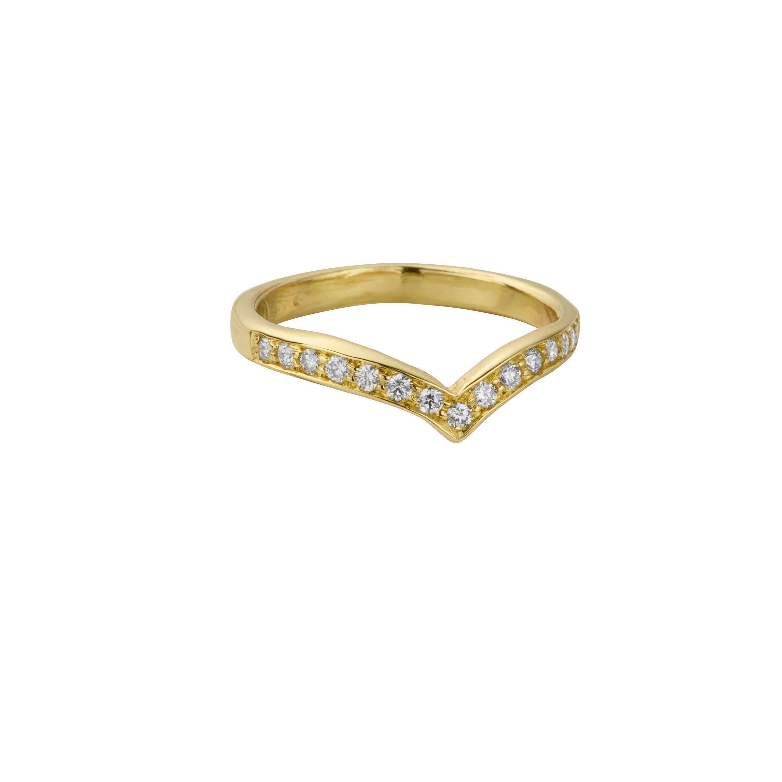 18ct Gold Wishbone Wedding Band
