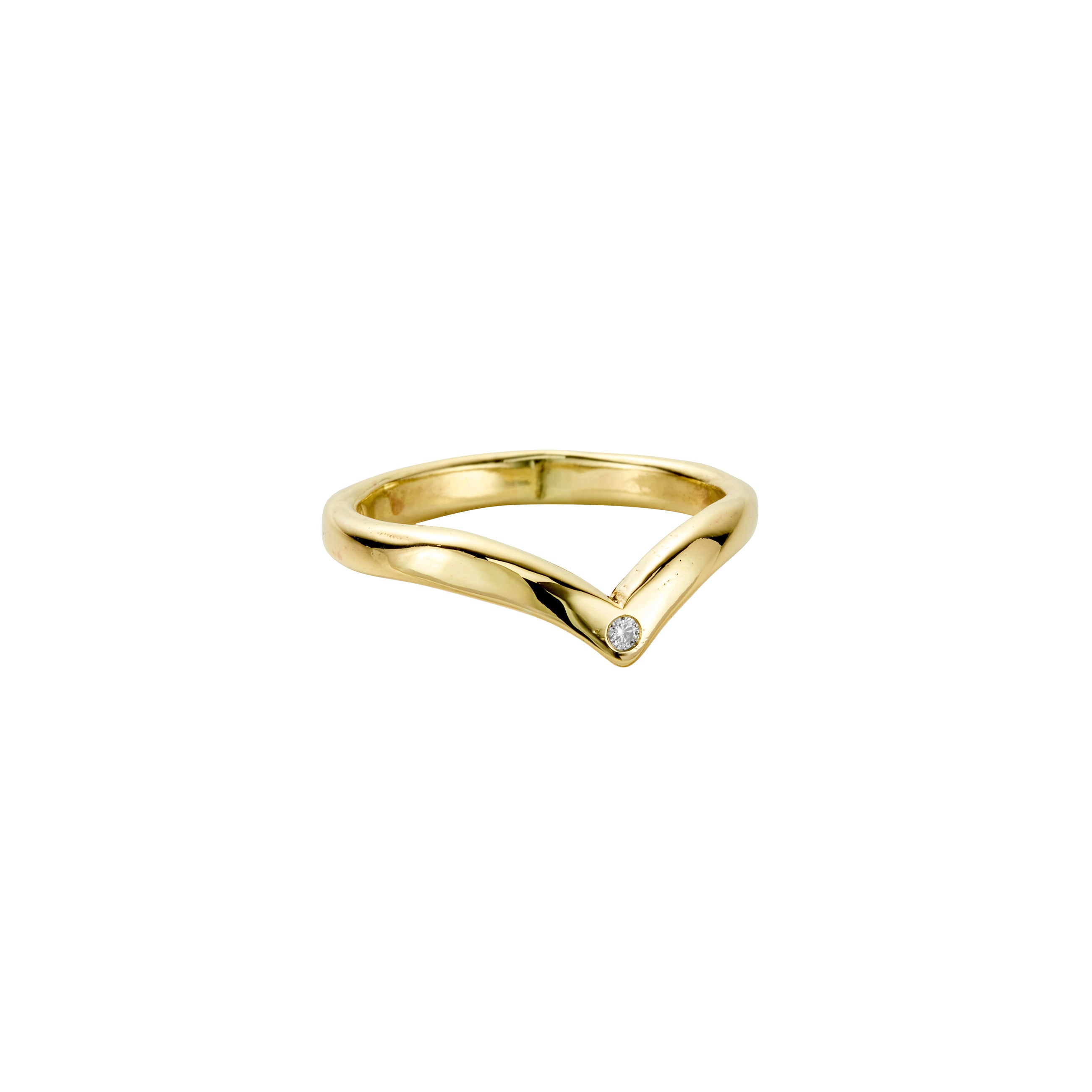 18ct Gold Wishbone Wedding Band