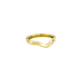 18ct Gold Wave Wedding Band