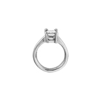 'The Heirloom' 18ct White Gold Emerald 2ct Lab Grown Diamond Claw Engagement Ring