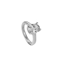 'The Story' 18ct White Gold Oval 2ct Lab Grown Diamond Claw Engagement Ring