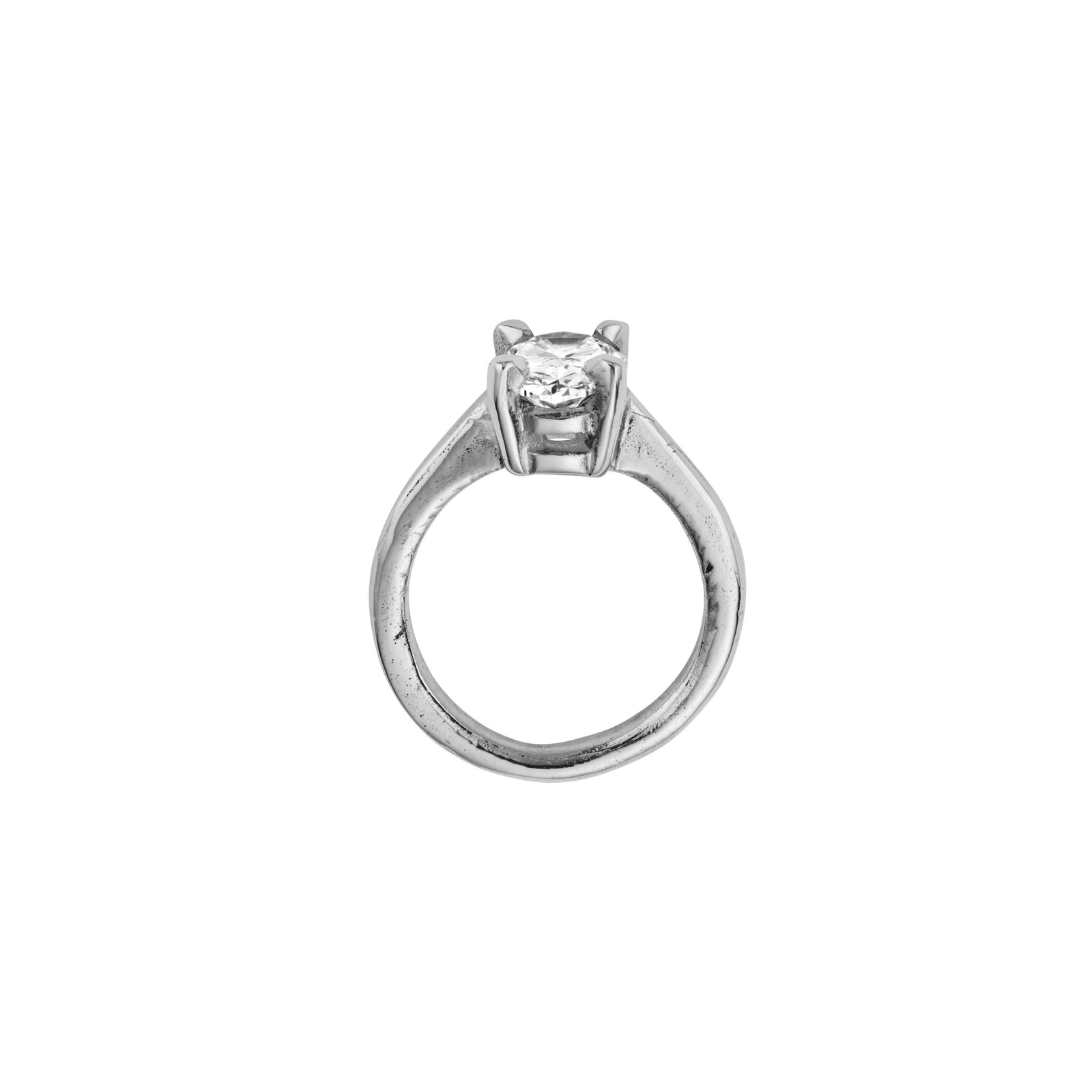 'The Story' 18ct White Gold Oval 2ct Lab Grown Diamond Claw Engagement Ring