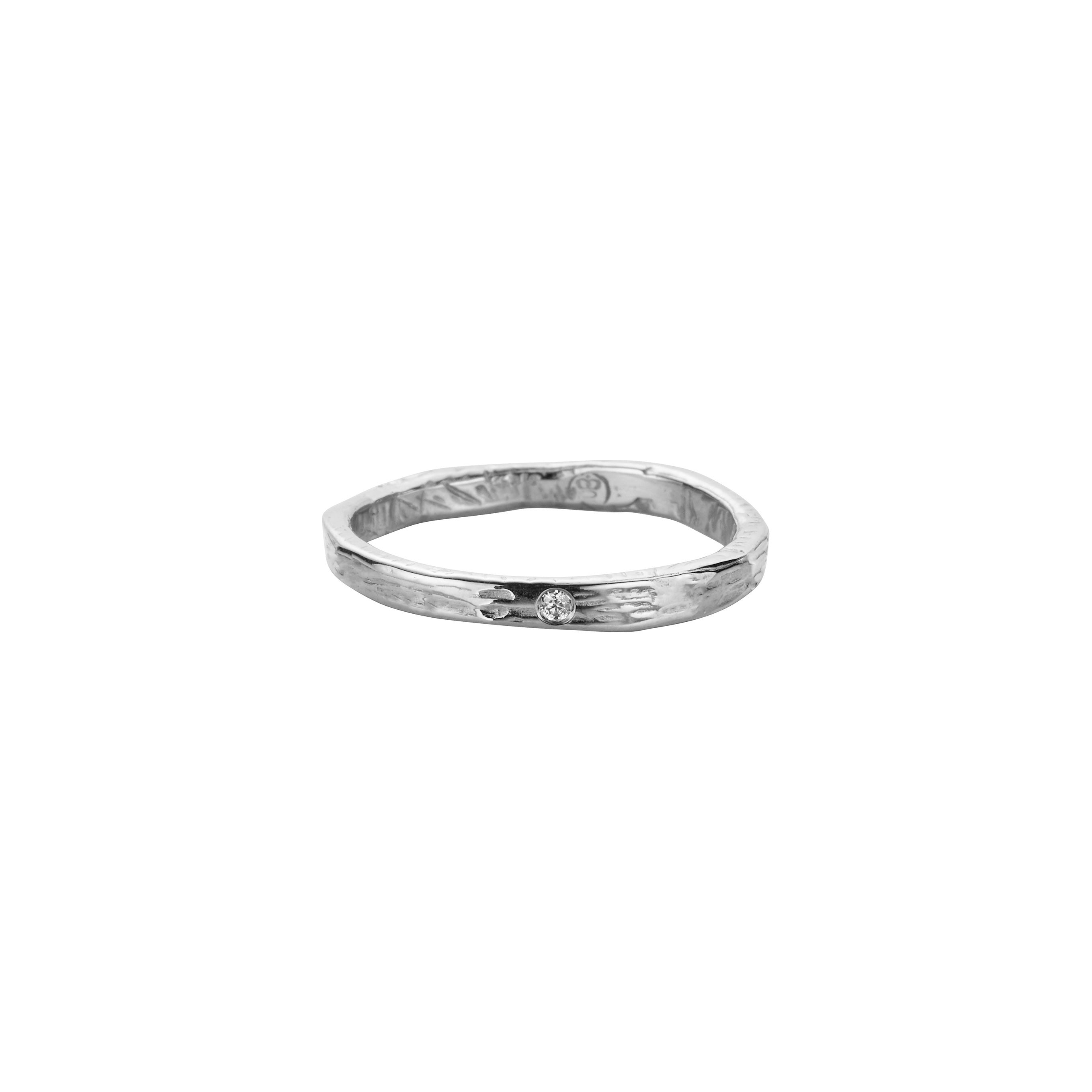 Ladies' 18ct White Gold Mini Posey Ring